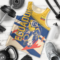 Personalized Ecuador Football Men Tank Top Condor Vintage Grunge National Pride Soccer Mascot