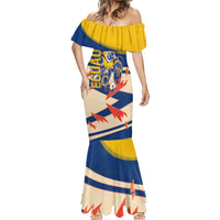 Personalized Ecuador Football Mermaid Dress Condor Vintage Grunge National Pride Soccer Mascot