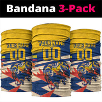 Personalized Ecuador Football Neck Gaiter Condor Vintage Grunge National Pride Soccer Mascot