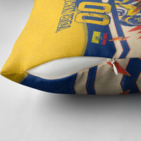 Personalized Ecuador Football Pillow Cover Condor Vintage Grunge National Pride Soccer Mascot