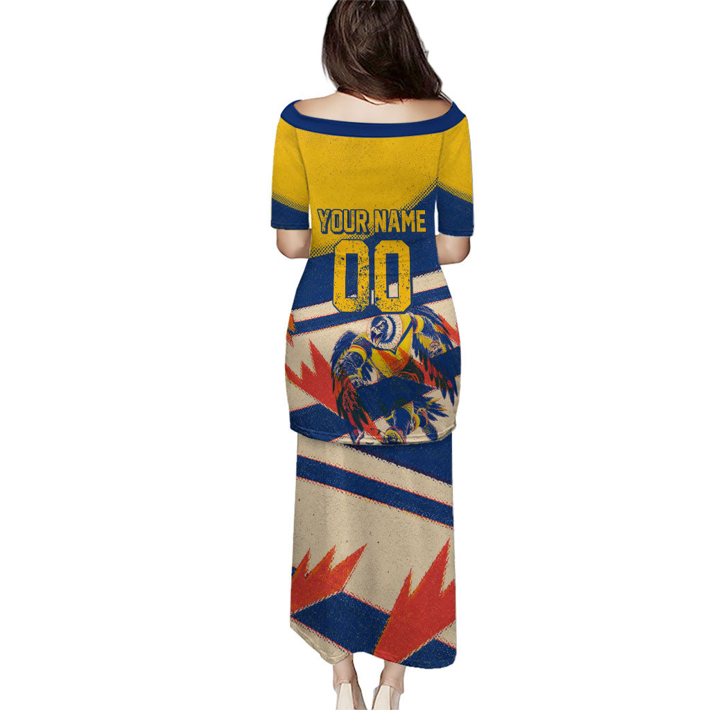 Personalized Ecuador Football Puletasi Condor Vintage Grunge National Pride Soccer Mascot