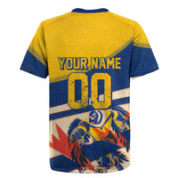 Personalized Ecuador Football Rugby Jersey Condor Vintage Grunge National Pride Soccer Mascot