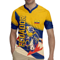 Personalized Ecuador Football Rugby Jersey Condor Vintage Grunge National Pride Soccer Mascot