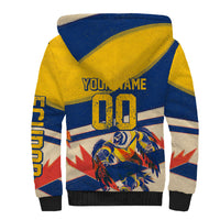 Personalized Ecuador Football Sherpa Hoodie Condor Vintage Grunge National Pride Soccer Mascot