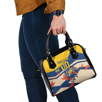 Personalized Ecuador Football Shoulder Handbag Condor Vintage Grunge National Pride Soccer Mascot