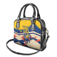 Personalized Ecuador Football Shoulder Handbag Condor Vintage Grunge National Pride Soccer Mascot