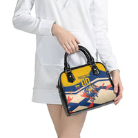 Personalized Ecuador Football Shoulder Handbag Condor Vintage Grunge National Pride Soccer Mascot