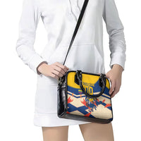 Personalized Ecuador Football Shoulder Handbag Condor Vintage Grunge National Pride Soccer Mascot