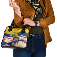 Personalized Ecuador Football Shoulder Handbag Condor Vintage Grunge National Pride Soccer Mascot
