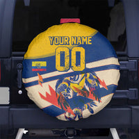 Personalized Ecuador Football Spare Tire Cover Condor Vintage Grunge National Pride Soccer Mascot