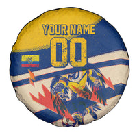 Personalized Ecuador Football Spare Tire Cover Condor Vintage Grunge National Pride Soccer Mascot