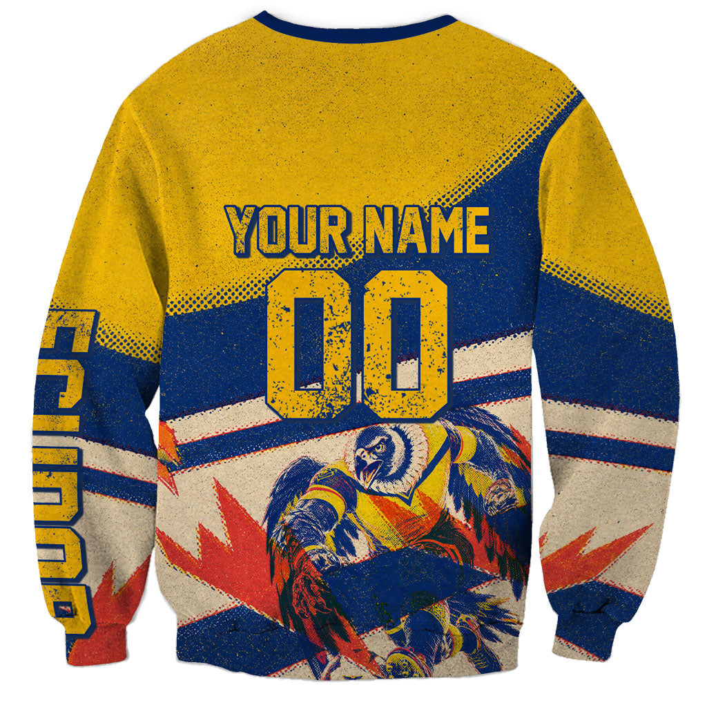 Personalized Ecuador Football Sweatshirt Condor Vintage Grunge National Pride Soccer Mascot