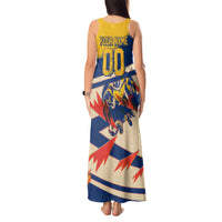 Personalized Ecuador Football Tank Maxi Dress Condor Vintage Grunge National Pride Soccer Mascot