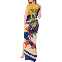 Personalized Ecuador Football Tank Maxi Dress Condor Vintage Grunge National Pride Soccer Mascot