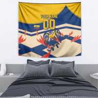 Personalized Ecuador Football Tapestry Condor Vintage Grunge National Pride Soccer Mascot