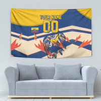 Personalized Ecuador Football Tapestry Condor Vintage Grunge National Pride Soccer Mascot