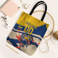 Personalized Ecuador Football Tote Bag Condor Vintage Grunge National Pride Soccer Mascot