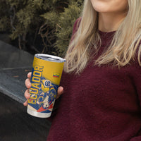 Personalized Ecuador Football Tumbler Cup Condor Vintage Grunge National Pride Soccer Mascot
