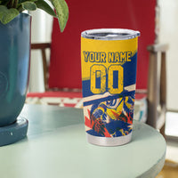 Personalized Ecuador Football Tumbler Cup Condor Vintage Grunge National Pride Soccer Mascot
