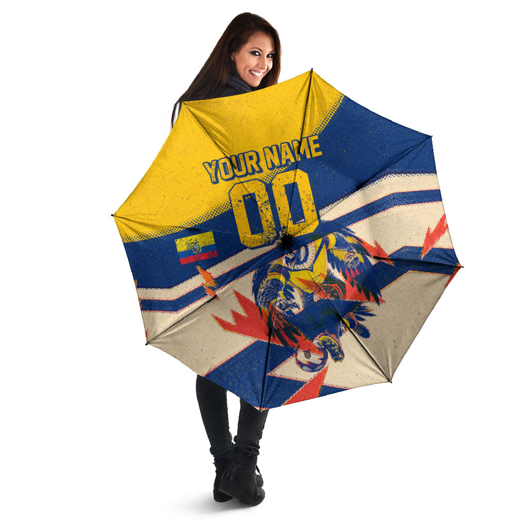 Personalized Ecuador Football Umbrella Condor Vintage Grunge National Pride Soccer Mascot