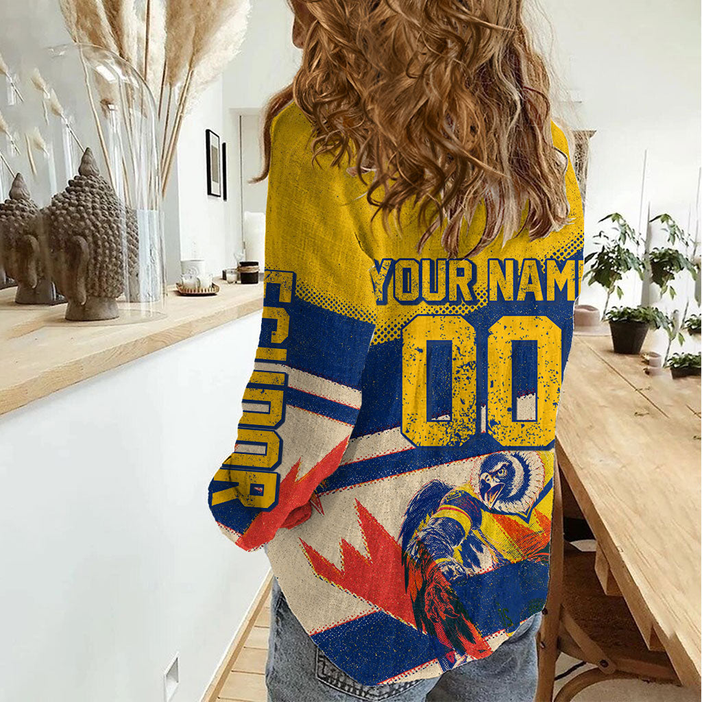 Personalized Ecuador Football Women Casual Shirt Condor Vintage Grunge National Pride Soccer Mascot