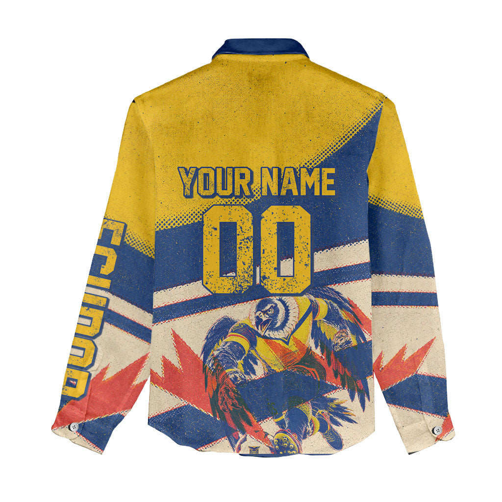 Personalized Ecuador Football Women Casual Shirt Condor Vintage Grunge National Pride Soccer Mascot