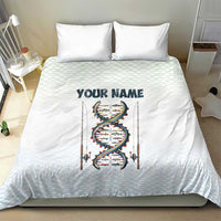 Fishing DNA Bedding Set Colorful Fish Illustrations on White Scale For Fisherman - Wonder Print Shop