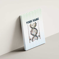 Fishing DNA Canvas Wall Art Colorful Fish Illustrations on White Scale For Fisherman - Wonder Print Shop