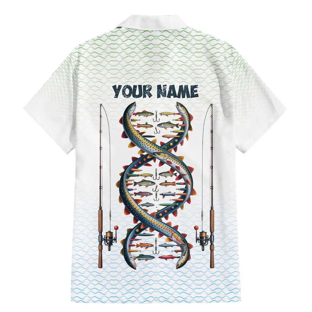 Fishing DNA Family Matching Mermaid Dress and Hawaiian Shirt Colorful Fish Illustrations on White Scale For Fisherman - Wonder Print Shop