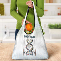 Fishing DNA Grocery Bag Colorful Fish Illustrations on White Scale For Fisherman - Wonder Print Shop