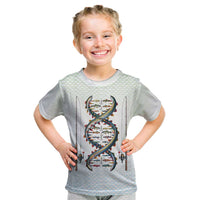 Fishing DNA Kid T Shirt Colorful Fish Illustrations on White Scale For Fisherman - Wonder Print Shop
