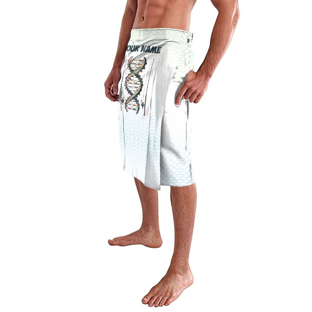 Fishing DNA Lavalava Colorful Fish Illustrations on White Scale For Fisherman - Wonder Print Shop