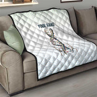 Fishing DNA Quilt Colorful Fish Illustrations on White Scale For Fisherman - Wonder Print Shop