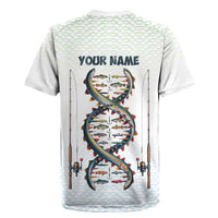Fishing DNA Rugby Jersey Colorful Fish Illustrations on White Scale For Fisherman - Wonder Print Shop