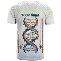 Fishing DNA T Shirt Colorful Fish Illustrations on White Scale For Fisherman - Wonder Print Shop