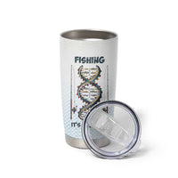 Fishing DNA Tumbler Cup Colorful Fish Illustrations on White Scale For Fisherman - Wonder Print Shop