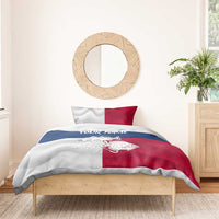 Custom Texas Fishing Bedding Set Hooked Fish Graphic - Red White and Blue Theme - Wonder Print Shop