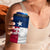 Custom Texas Fishing 4 in 1 Can Cooler Tumbler Hooked Fish Graphic - Red White and Blue Theme - Wonder Print Shop