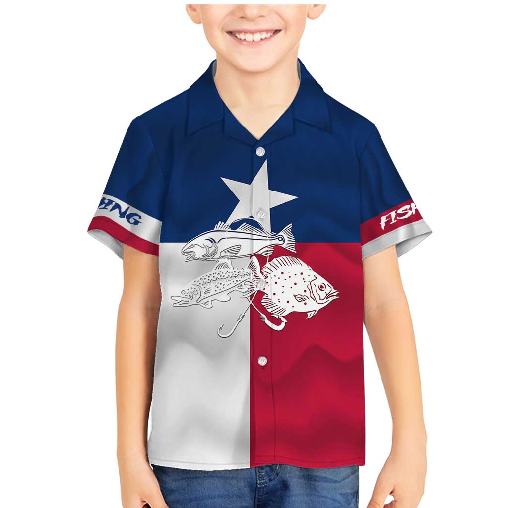 Custom Texas Fishing Family Matching Mermaid Dress and Hawaiian Shirt Hooked Fish Graphic - Red White and Blue Theme - Wonder Print Shop