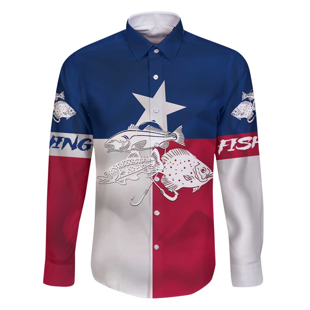 Custom Texas Fishing Family Matching Puletasi and Hawaiian Shirt Hooked Fish Graphic - Red White and Blue Theme - Wonder Print Shop
