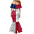 Custom Texas Fishing Mermaid Dress Hooked Fish Graphic - Red White and Blue Theme - Wonder Print Shop