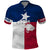 Custom Texas Fishing Polo Shirt Hooked Fish Graphic - Red White and Blue Theme - Wonder Print Shop