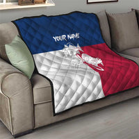 Custom Texas Fishing Quilt Hooked Fish Graphic - Red White and Blue Theme - Wonder Print Shop