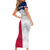 Custom Texas Fishing Short Sleeve Bodycon Dress Hooked Fish Graphic - Red White and Blue Theme - Wonder Print Shop