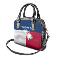 Custom Texas Fishing Shoulder Handbag Hooked Fish Graphic - Red White and Blue Theme - Wonder Print Shop