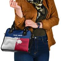 Custom Texas Fishing Shoulder Handbag Hooked Fish Graphic - Red White and Blue Theme - Wonder Print Shop