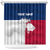 Custom Texas Fishing Shower Curtain Hooked Fish Graphic - Red White and Blue Theme - Wonder Print Shop