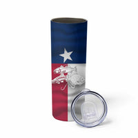 Custom Texas Fishing Skinny Tumbler Hooked Fish Graphic - Red White and Blue Theme - Wonder Print Shop