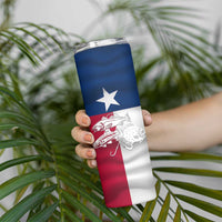 Custom Texas Fishing Skinny Tumbler Hooked Fish Graphic - Red White and Blue Theme - Wonder Print Shop