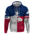 Custom Texas Fishing Zip Hoodie Hooked Fish Graphic - Red White and Blue Theme - Wonder Print Shop